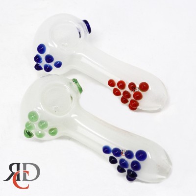 GLASS PIPE WITH DOTS GP945 1CT